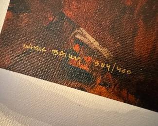 Restaurant Scene Lithograph Signed Mark Bailey Edition 304/460