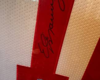 Framed Eli Manning Autographed Jersey with Additional Photos and COA