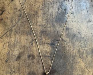 Sterling Silver Necklace with Marquis Heart Shaped Sterling Silver Pendant