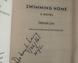 "Swimming Hole" Autographed by Deborah Levy