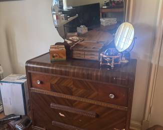 Vintage Art Deco 3 Drawer Vanity