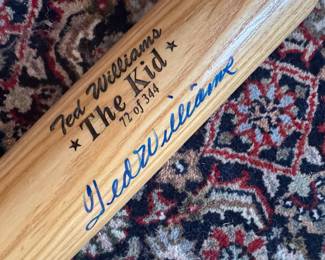 Ted Williams Autographed Louisville Slugger Baseball Bat 72/344