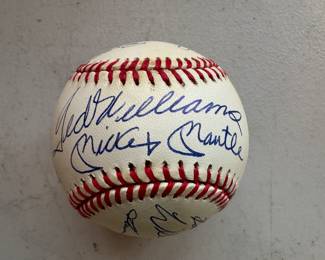 500 HR Club Autographed Baseball Includes Ernie Banks, Mike Schmidt, Ted Williams, Mickey Mantle, Eddie Matthews, Willie McCovey, Harmon Killebrew, Reggie Jackson, Hank Aaron, Eddie Murray  & Frank Robinson (Madison Sports Management COA & Original Purchase Receipt Included)
