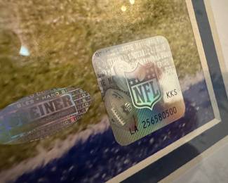 Framed Photograph Autographed O'Dell Beckham Catch / Steiner Sports Sticker COA