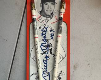 Mickey Mantle Pencil Set Autographed by Mickey Mantle 