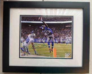 Framed Photograph Autographed O'Dell Beckham Catch / Steiner Sports Sticker COA