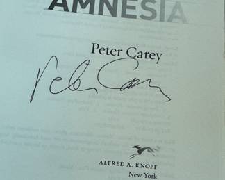 "Amnesia"	Autographed by Peter Carey (2 Available)