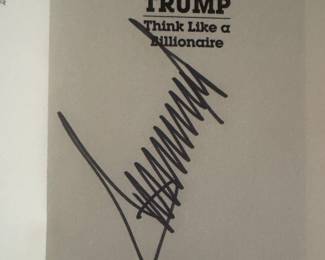 "Think Like a Billionaire" Autographed by Donald Trump (2 Available)