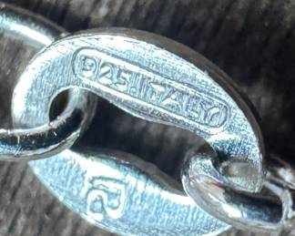 Sterling Silver Necklace with Sterling Silver & Topaz Blue Pendant