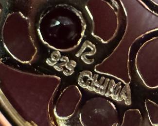 Sterling Silver Necklace with Mixed Precious Stone Sterling Silver Pendant