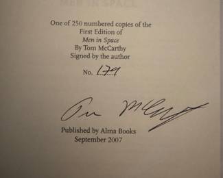 "Men in Space" Autographed by Tom McCarthy