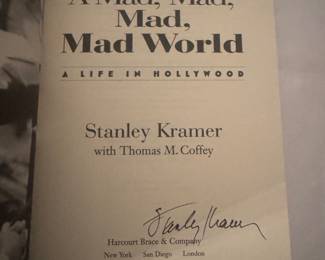 "A Mad Mad Mad Mad World" Autographed by Stanley Kramer