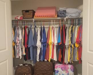 Clothes and suitcases