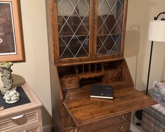 Ethan Allen 3 Drawer / 2 Door / 2 Piece Secretary Desk