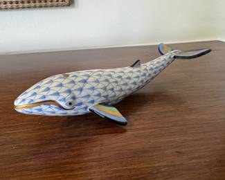 Herend Porcelain Sperm Whale Figurine