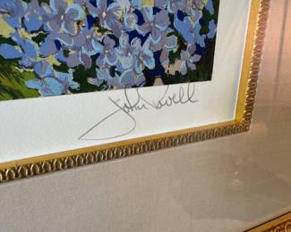 Framed Original Serigraph "Sunrise and Morning Glories" Autographed by John Powell / Edition 161/300