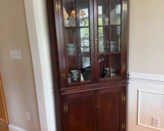 Mahogany 4 Door Corner Cabinet (36"W x 19-1/2"D x 80"H)
