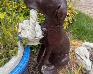 Outdoor Concrete Dog Lawn Ornament