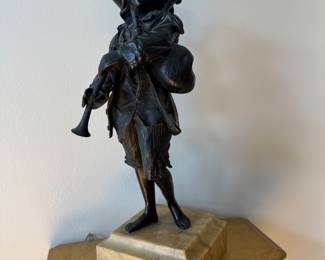 E. Clavier Bronze Lady Gardener & Companion