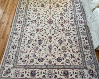 Hand-Knotted Kashan Wool Pile Rug (71"W x 108"L)