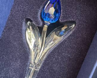 Swarovski Crystal Blue Tulip
