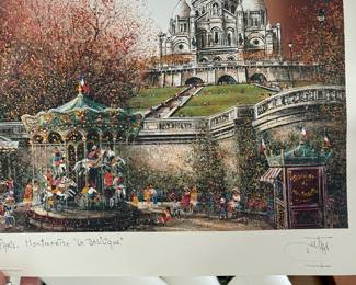 Guy Dessapt Signed Paris Lithograph- $75