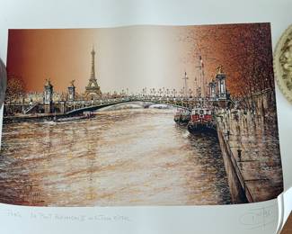 Guy Dessapt Signed Lithograph $75