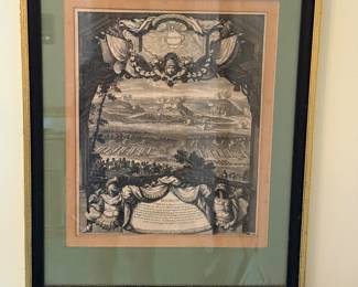 18th Century French Engraving of 1674 Siege of Besancon-$175