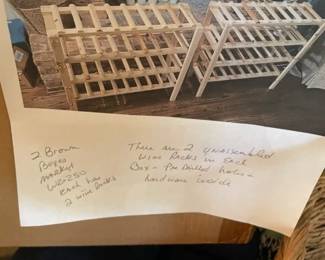 Unassembled pine Wine Racks (in boxes) - new