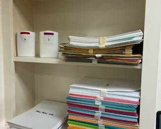 Colored paper, folders, and misc