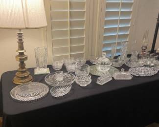 Beautiful Crystal and Glass pieces, Oil Lantern