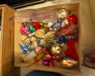 Vintage glass ornaments