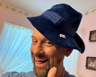 Blue hat