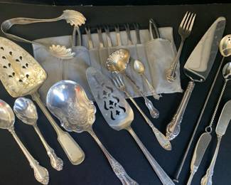 DE216Sterling And Miscellaneous Serving Pieces