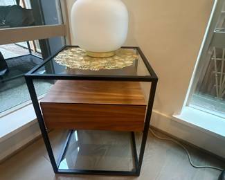 Glass side table