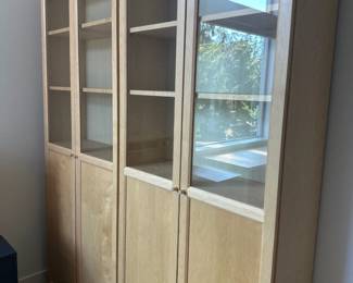 IKEA storage units with glass cabinets