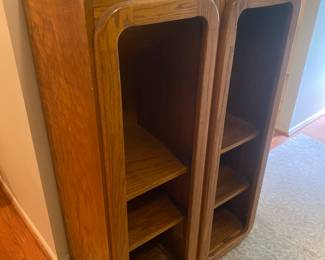 Wooden shelves