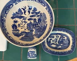 $45 for all 3 pieces- no markings- very heavy pieces - at least 75 years old