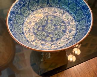 Decorative Bowl and Brass Stand-$16