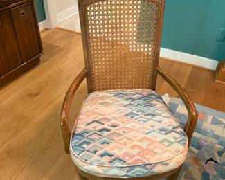 Drexel Mid 20th Century Cane and Oak Dining Chairs - Set of 6- $750 for all 
31 wide
18 deep
