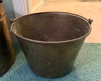 Antique Brass Bucket -$75 