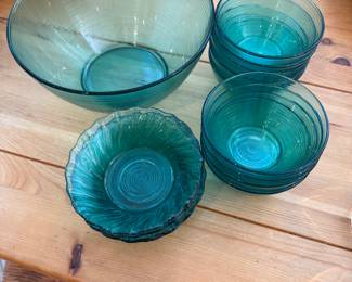 Jeanette Ultramine Depression Glass Set - 15 pieces - $60 