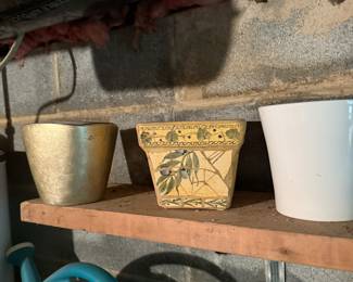 $10 for 3 planters and water can