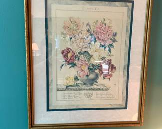 YURIKO TAKATA "PEONY"LIMITED EDITION - ART PRINT FRAMED/MATTED  26.5 x 32.5
$75