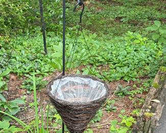 Metal hook and plant holder-$15 for both 