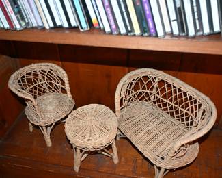 Wicker Doll Set