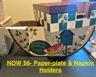 Paperplate and napkin holder- $6