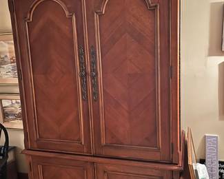 NOW $450  Haverty’s Upright (Desk) Armoire- solid wood