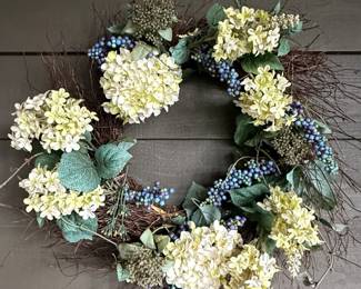 Faux floral wreaths