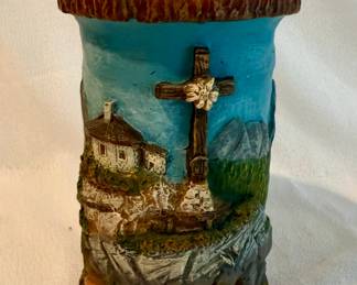 Vintage Gunter Kerzen GMBH hand painted candle from Germany